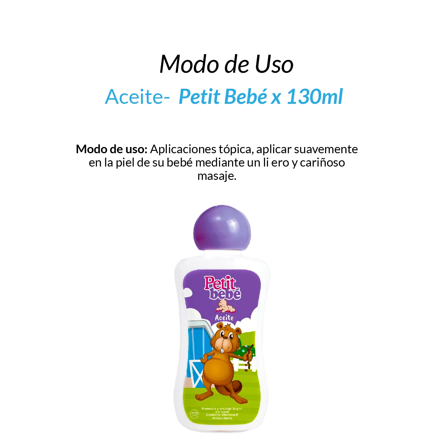 ¡liquidación! Aceite Petit Bebé x 130ml - Image 3