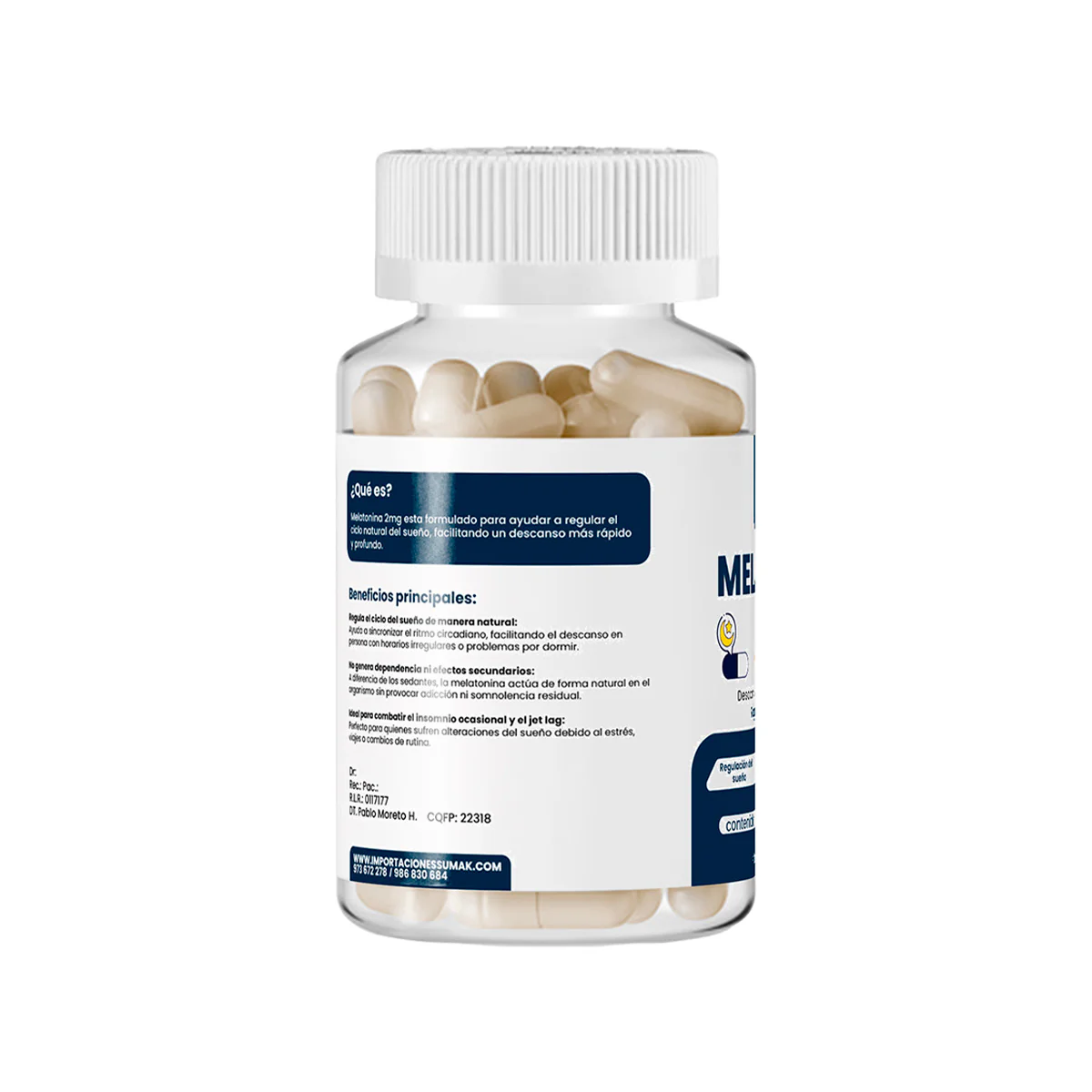 DERMO SUMAK – MELATONINA 2MG PLUS – 100 CÁPSULAS - Image 2