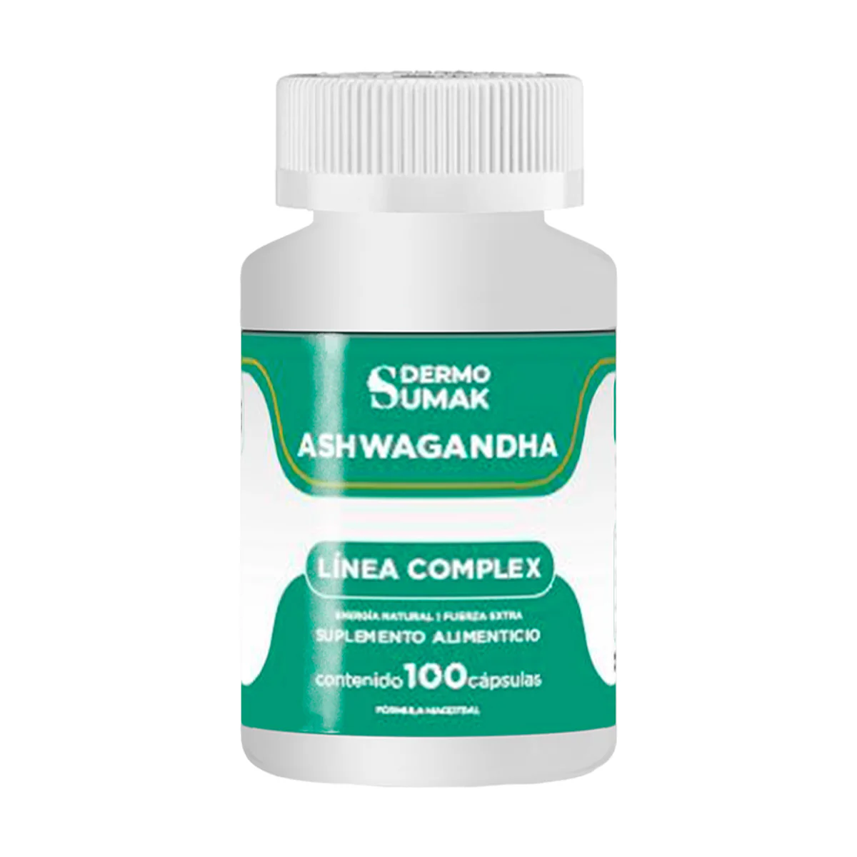 DERMO SUMAK – SUPLEMENTO NATURAL PARA ENERGÍA Y ESTRÉS – ASHWAGANDHA ENERGÍA NATURAL – 100 CÁPSULAS - Image 2