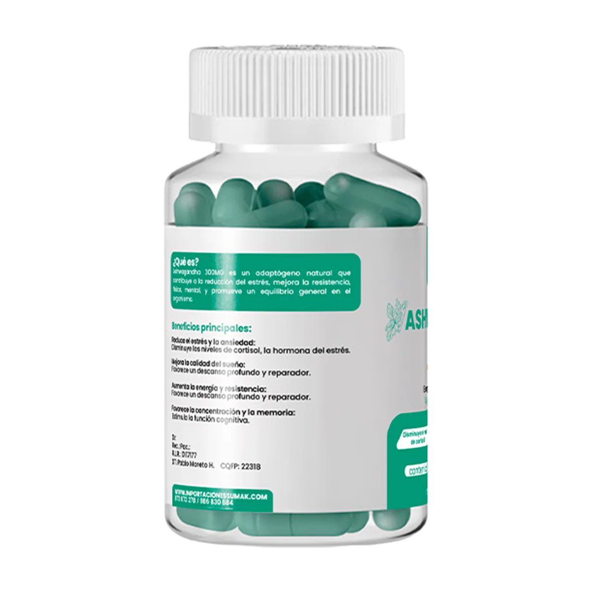 DERMO SUMAK – SUPLEMENTO PARA ESTRÉS, ENERGÍA Y BIENESTAR MENTAL – ASHWAGANDHA PLUS+ – 100 CÁPSULAS - Image 4