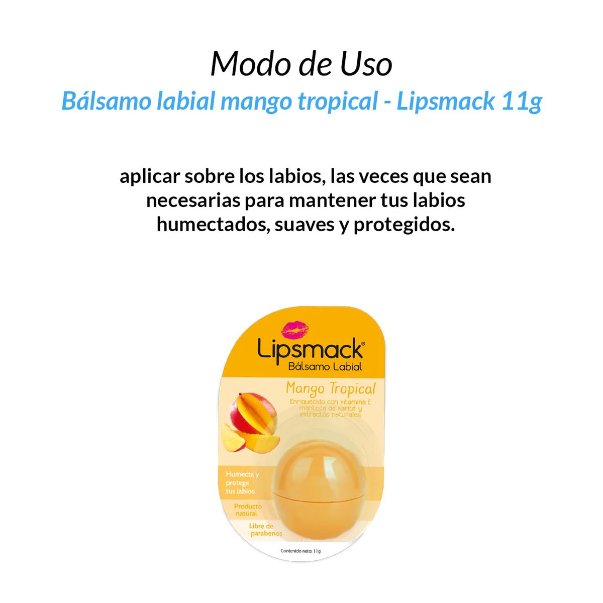 Bálsamo labial mango tropical 12.5g – Portugal. - Image 3