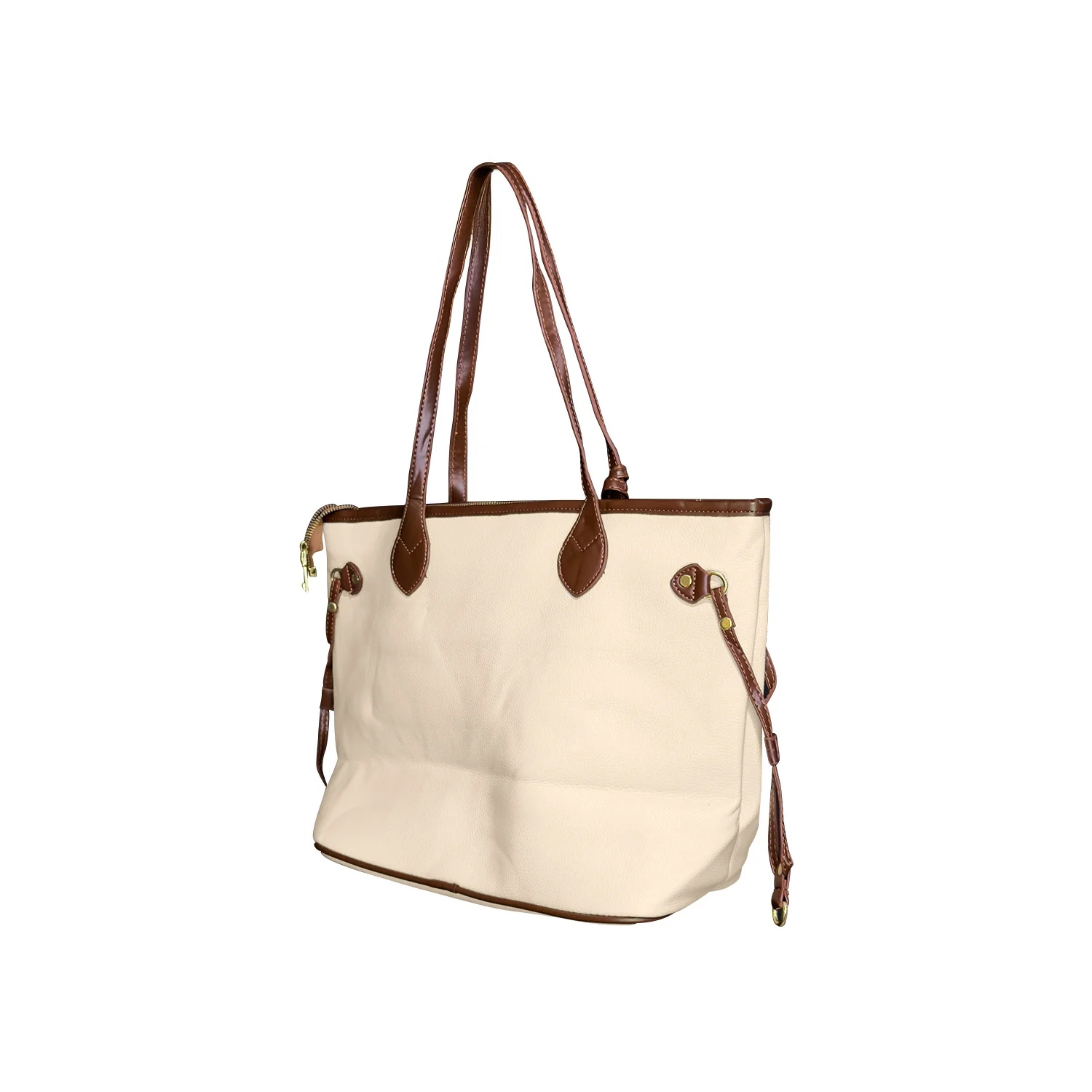 Bolso Grande de mano y de hombro para Dama Beige - Image 2