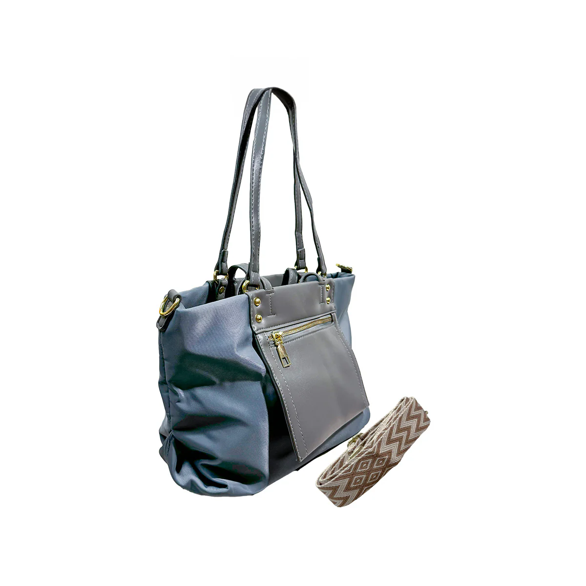 Bolso Mediano de mano para mujer Gris - Image 4