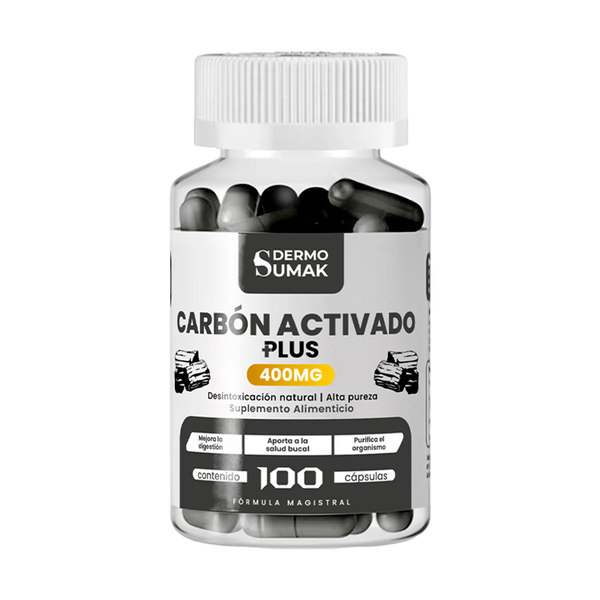 Carbon Activado Plus+ 400mg Dermo Sumak - Image 4