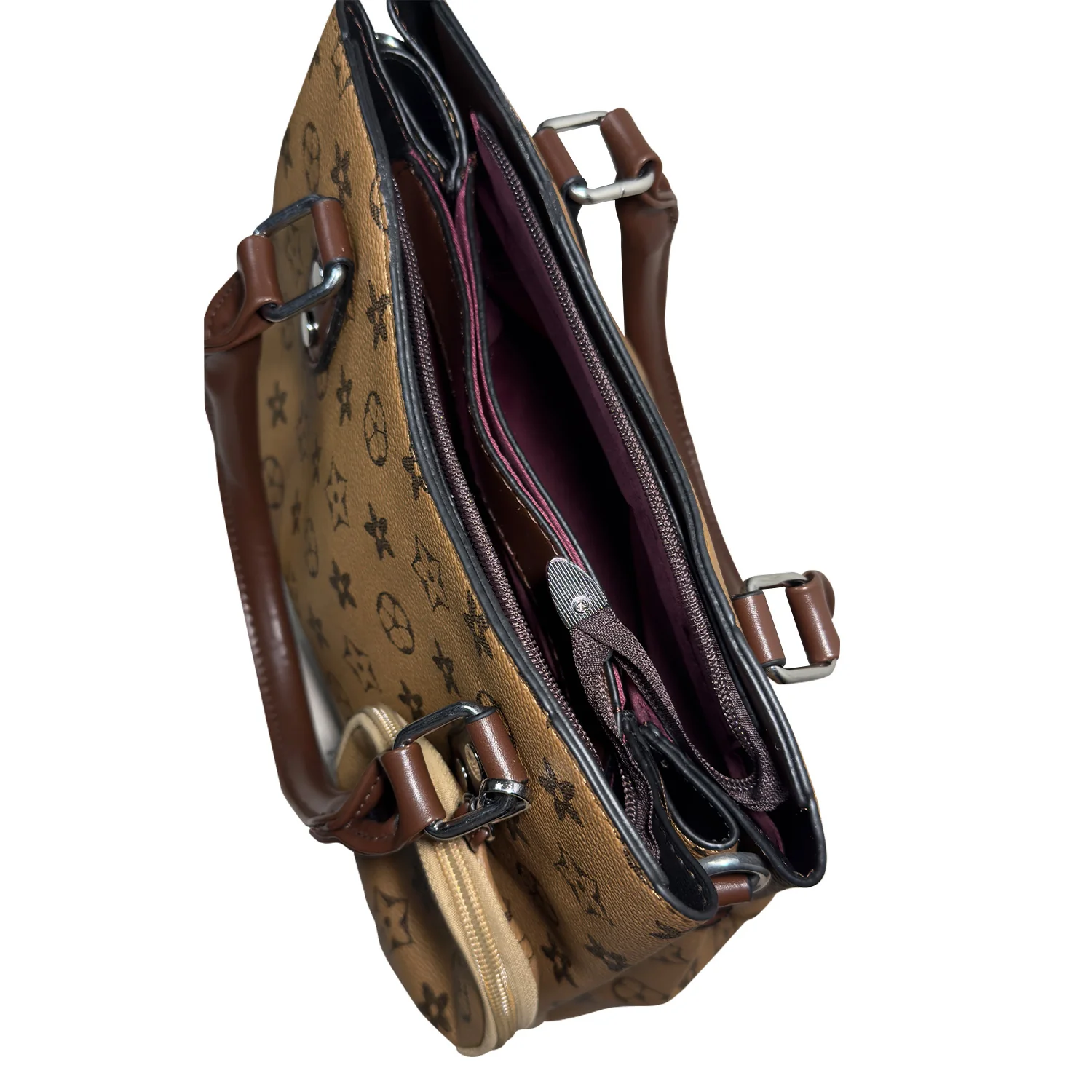 Cartera de Moda de Mano para Dama Beige - Image 3