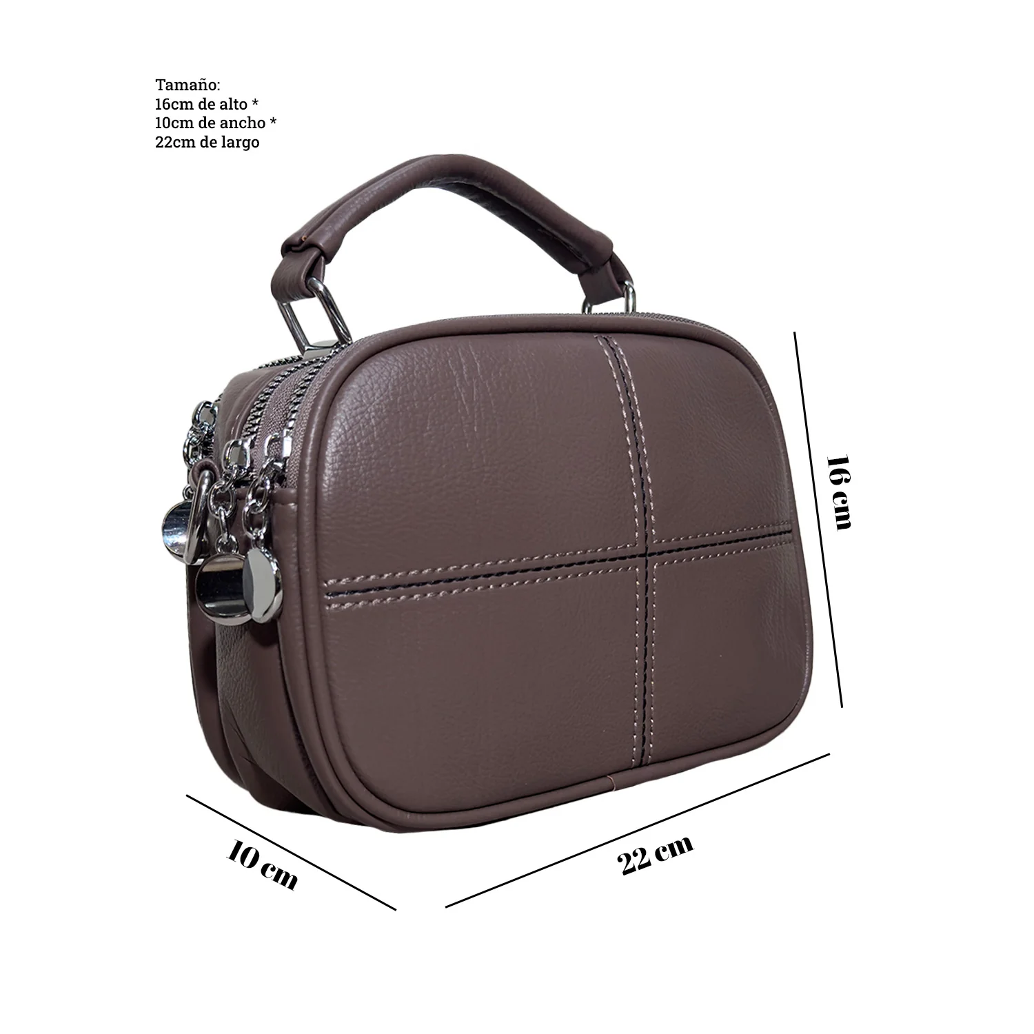 Cartera Pequeña de Mano y Hombro para Dama Marrón - Image 5