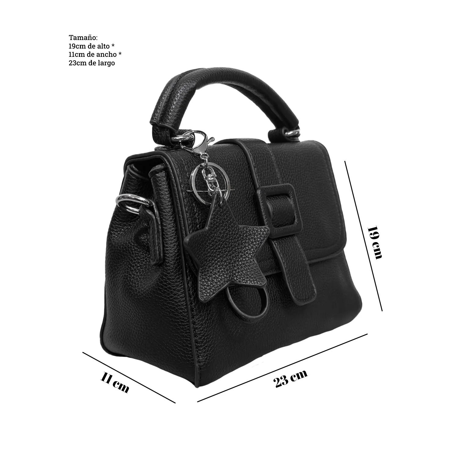 Cartera y Bandolera con detalles Negro - Image 6