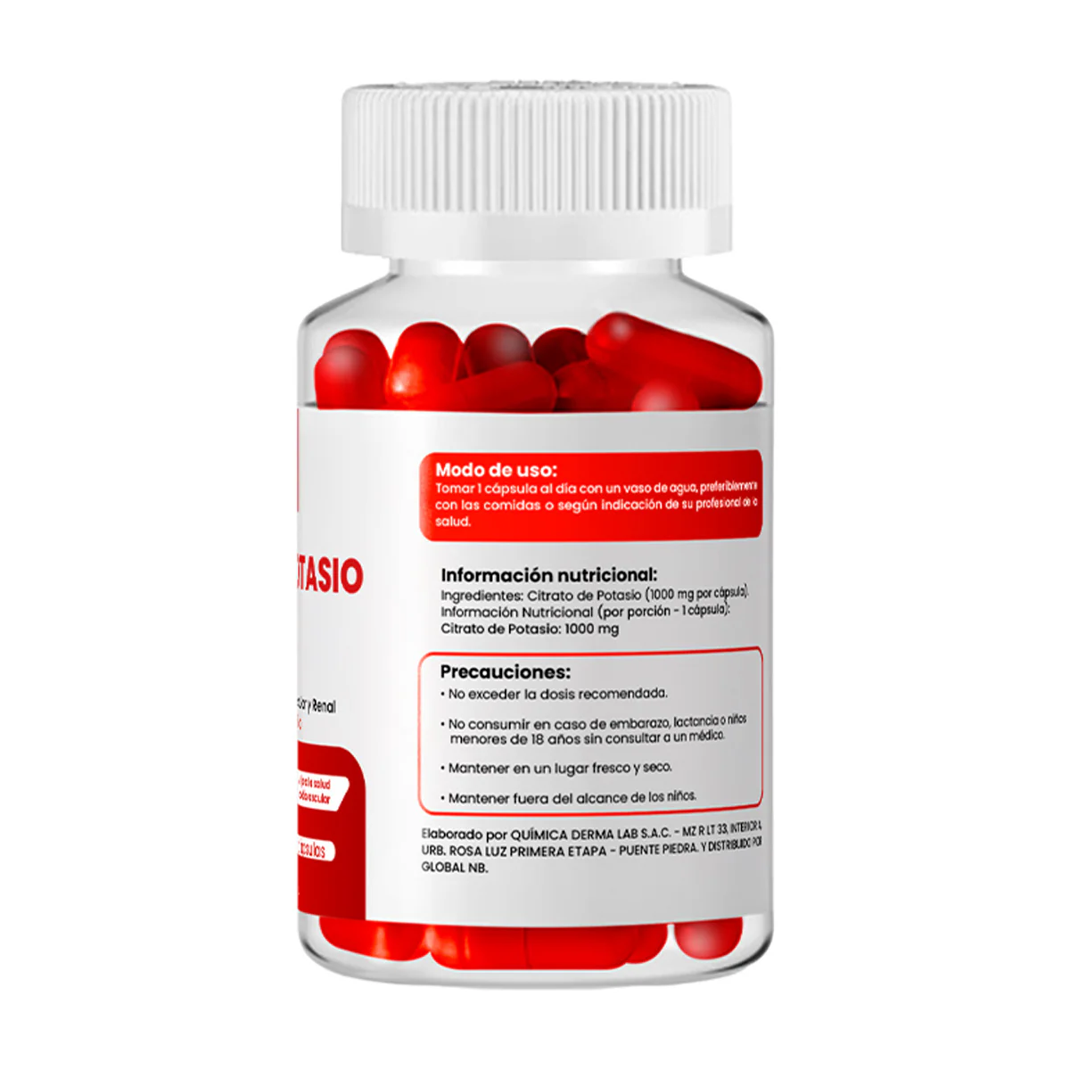 DERMO SUMAK – SUPLEMENTO DE MINERAL Y ELECTROLITOS – CITRATO DE POTASIO – 100 CÁPSULAS - Image 3