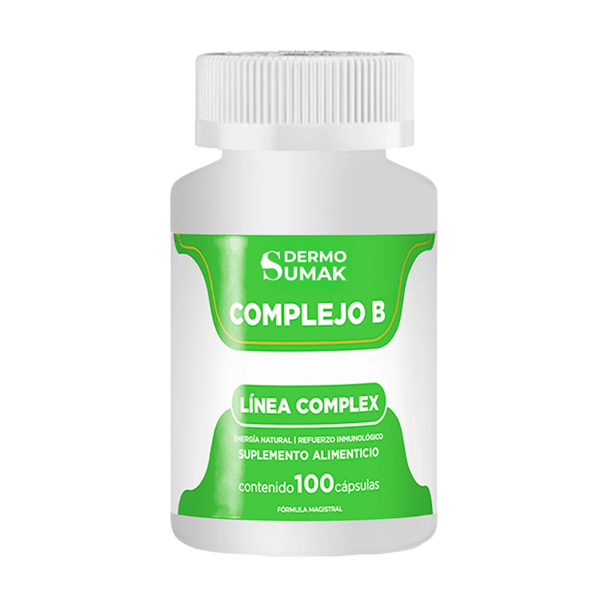 DERMO SUMAK – SUPLEMENTO PARA ENERGÍA Y FUNCIONES VITALES – COMPLEJO B ENERGÍA NATURAL – 100 CÁPSULAS - Image 4