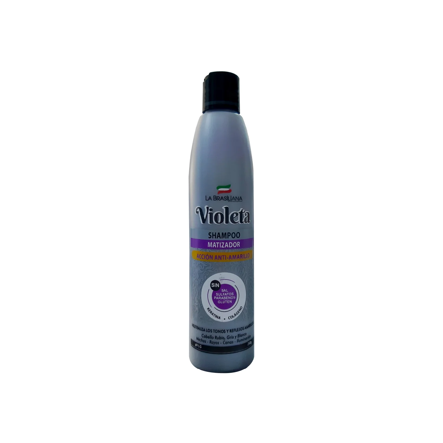 Shampoo Matizador Violeta Acción Anti-Amarillo - La Brasiliana x 250g - Image 2
