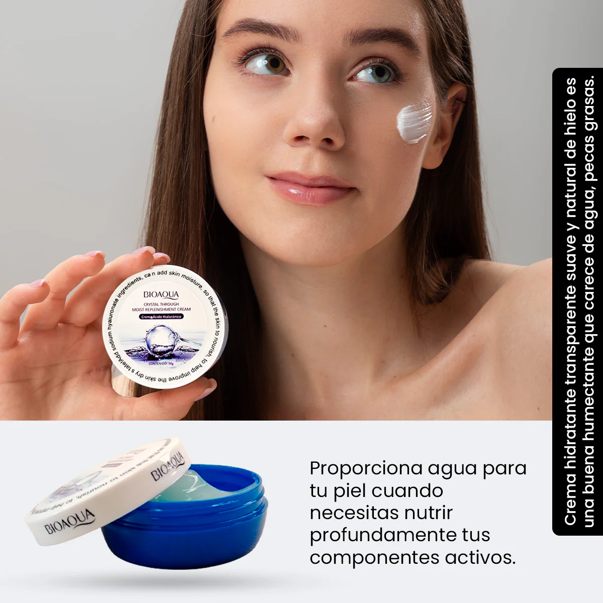 BIOAQUA Crema de Ácido Hialurónico Corporal – Hidratante – 38g - Image 3