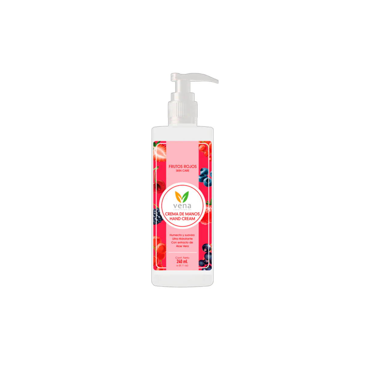 Vena Crema de Manos con Extracto de Frutos Rojos 240ml – Hidratación - Image 2