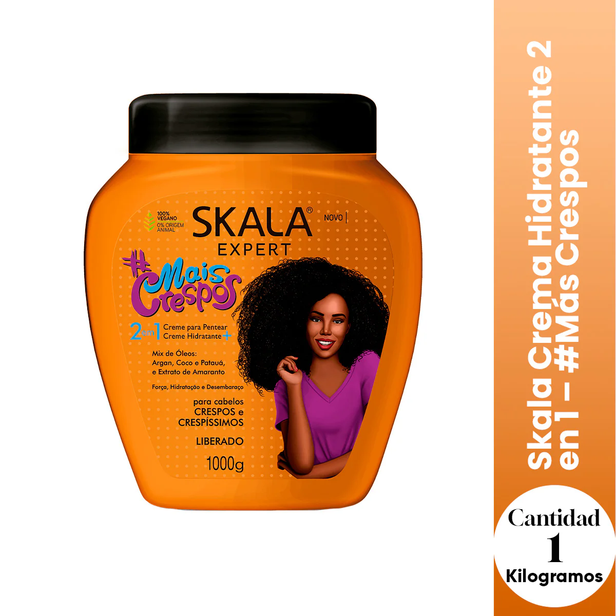 Crema Capilar Skala Mais Crespos 2 en 1 1kg – Cabello Crespo y Rizado