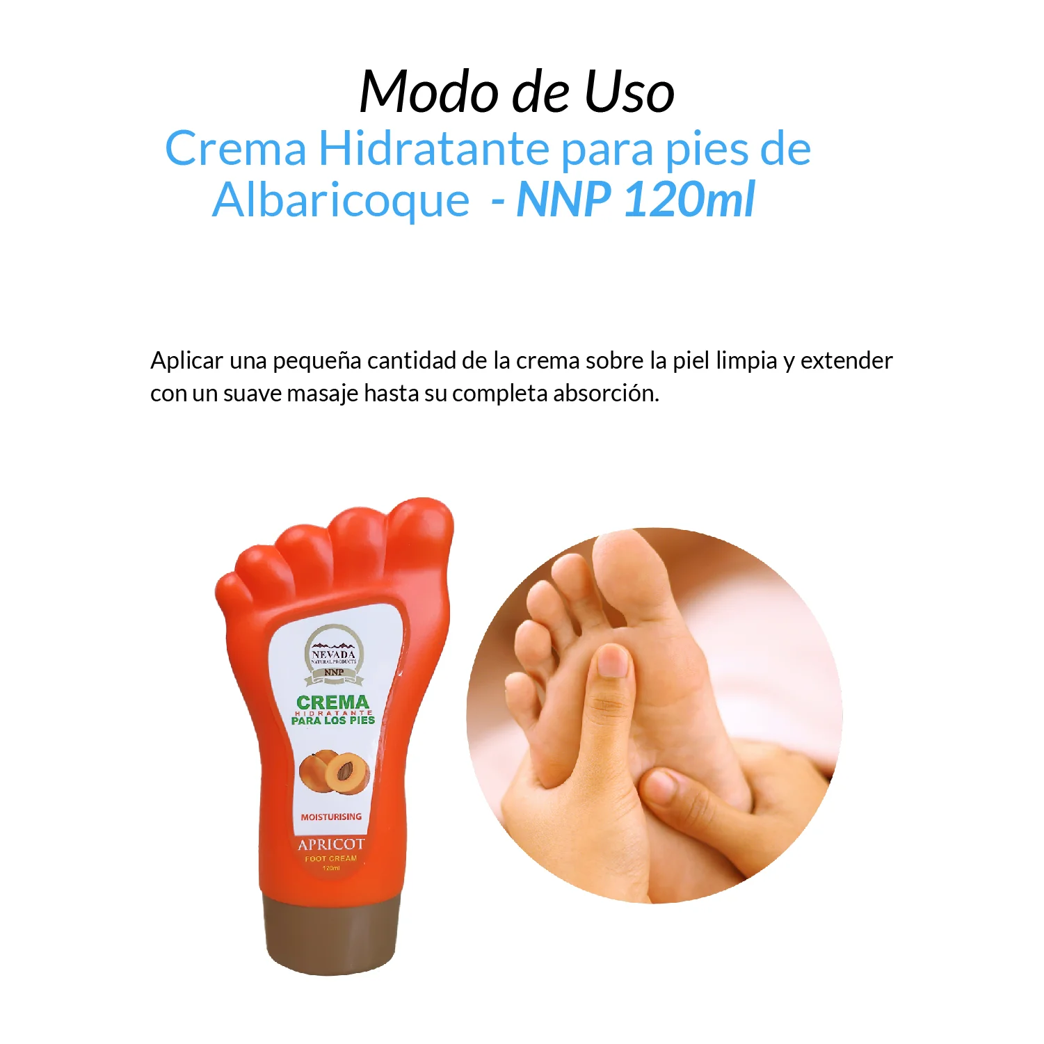 Crema Hidratante para pies de Albaricoque - NNP 120ml - Image 2