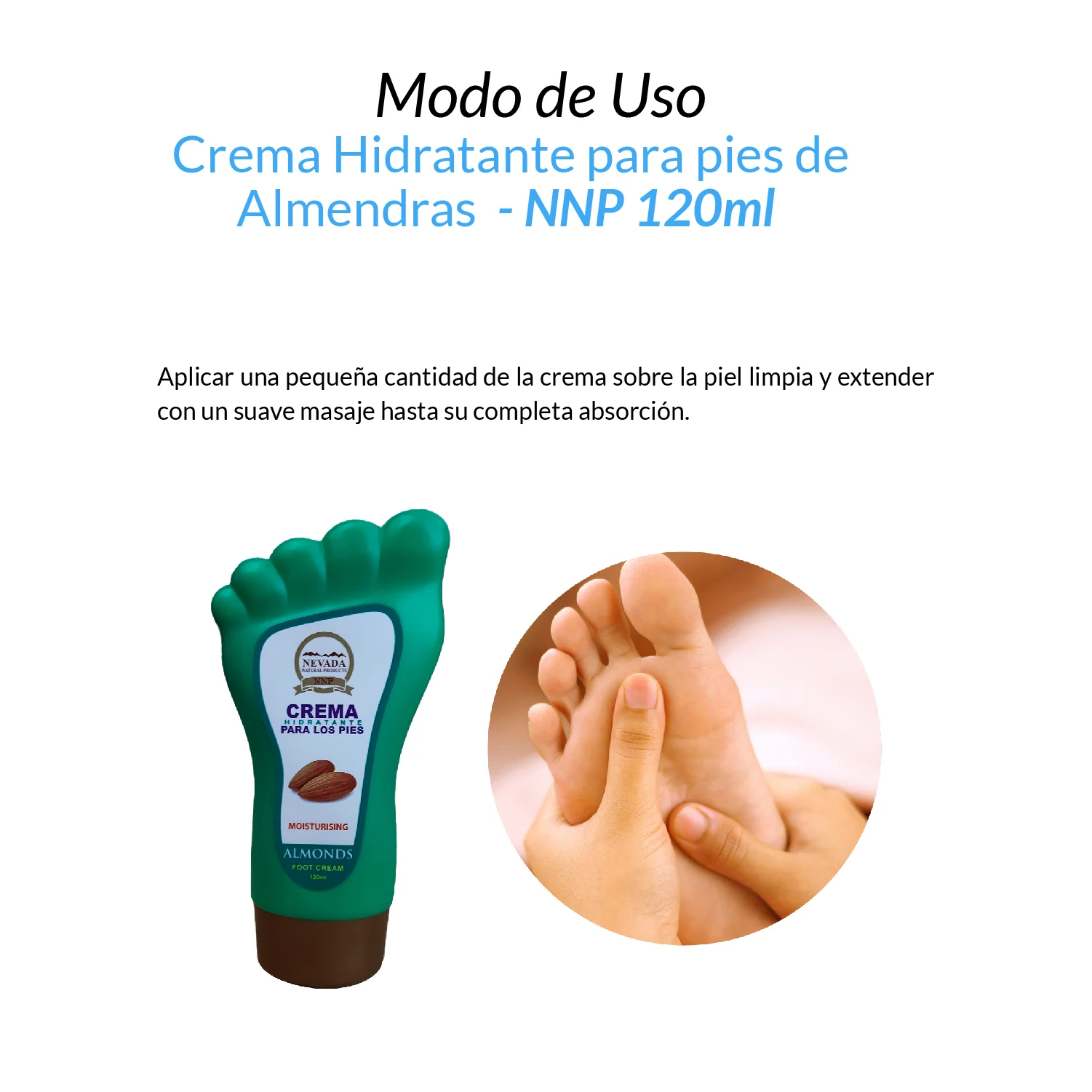Crema Hidratante para pies de Almendras - NNP 120ml - Image 2