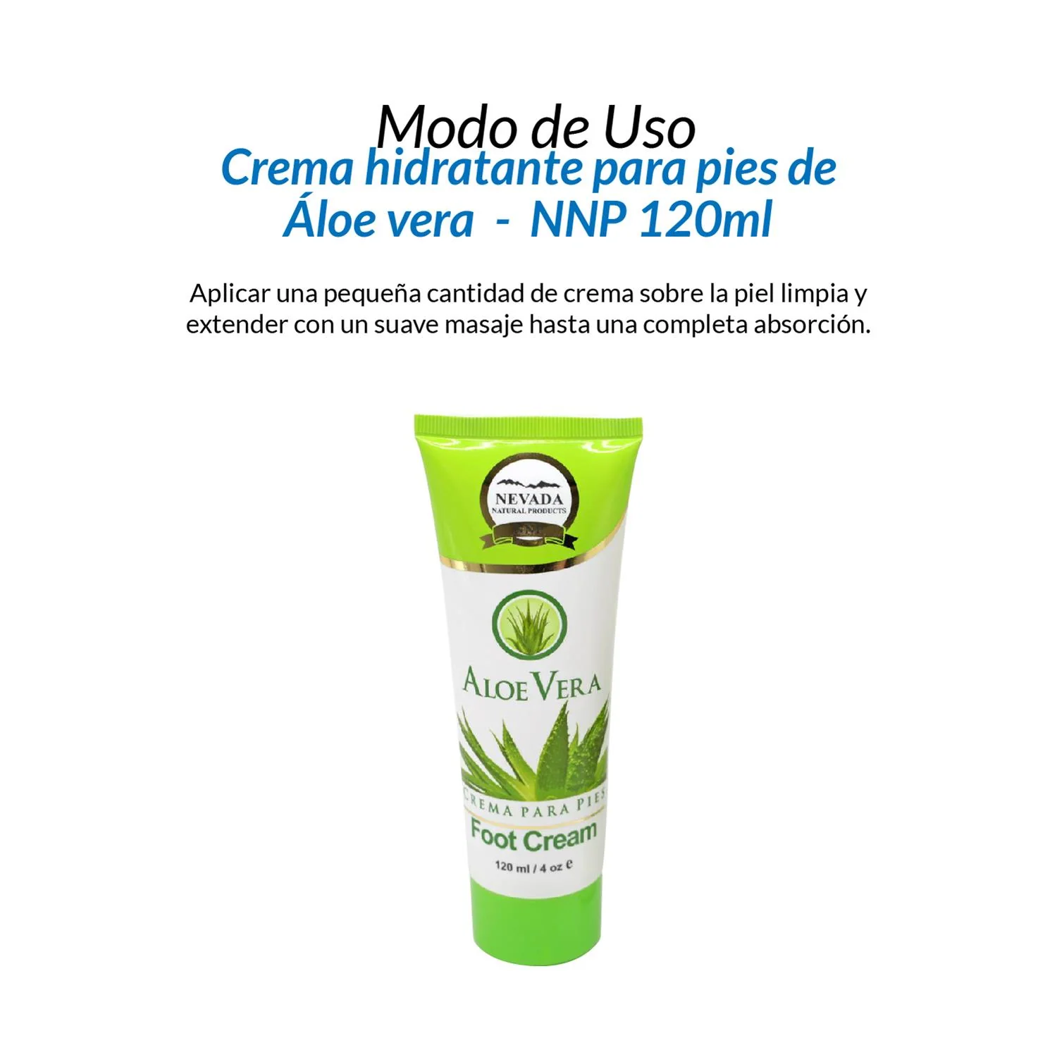 Crema hidratante para pies de Aloe Vera Nevada Natural 120ml - Image 4
