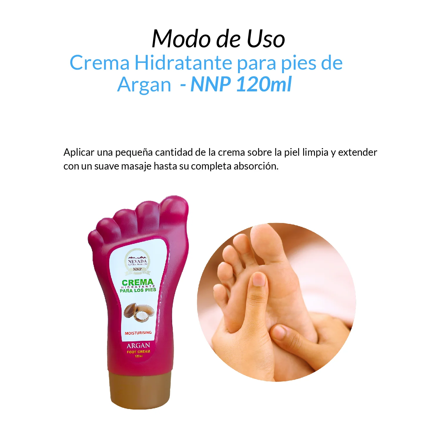 Crema Hidratante para pies de Argan - NNP 120ml - Image 2