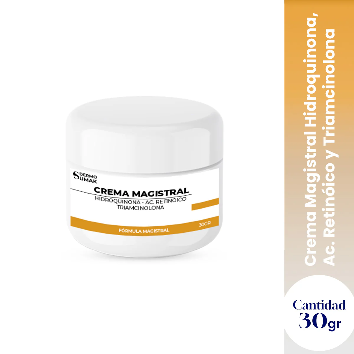 CREMA MAGISTRAL HIDROQUINONA 4% & AC RETINOICO 0.025% & TRIANCINOLONA 0.025% 30 GR - DERMO SUMAK