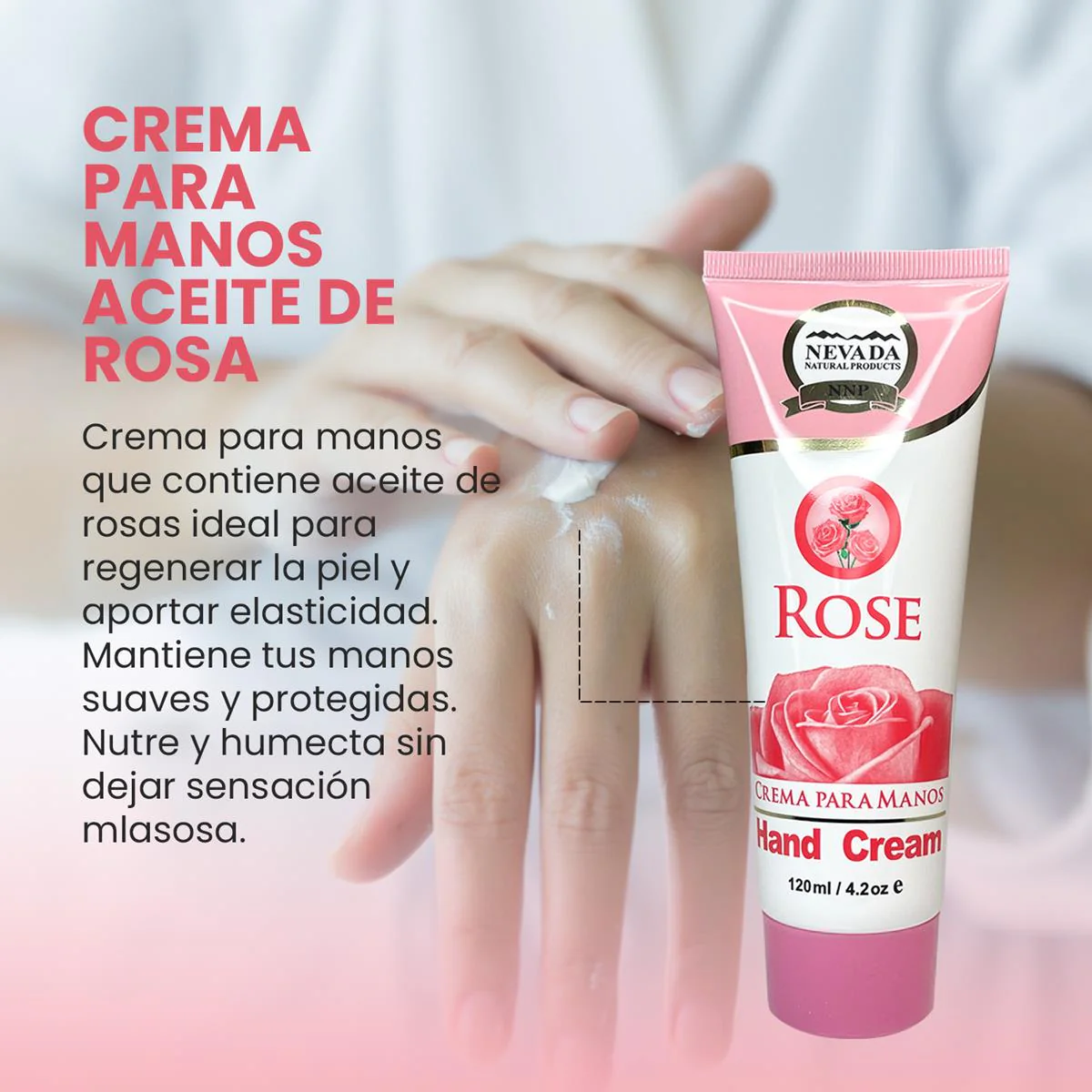Crema para manos aceite de rosas 120ml - Nevada - Image 2