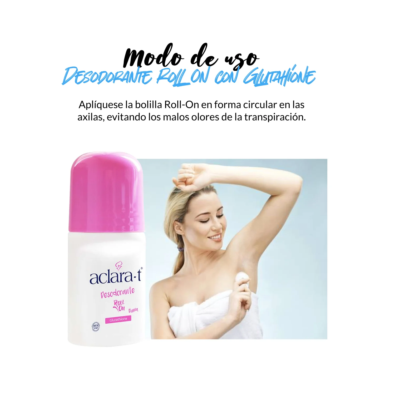 Desodorante Roll On con Glutahione - Aclara-T - Image 2