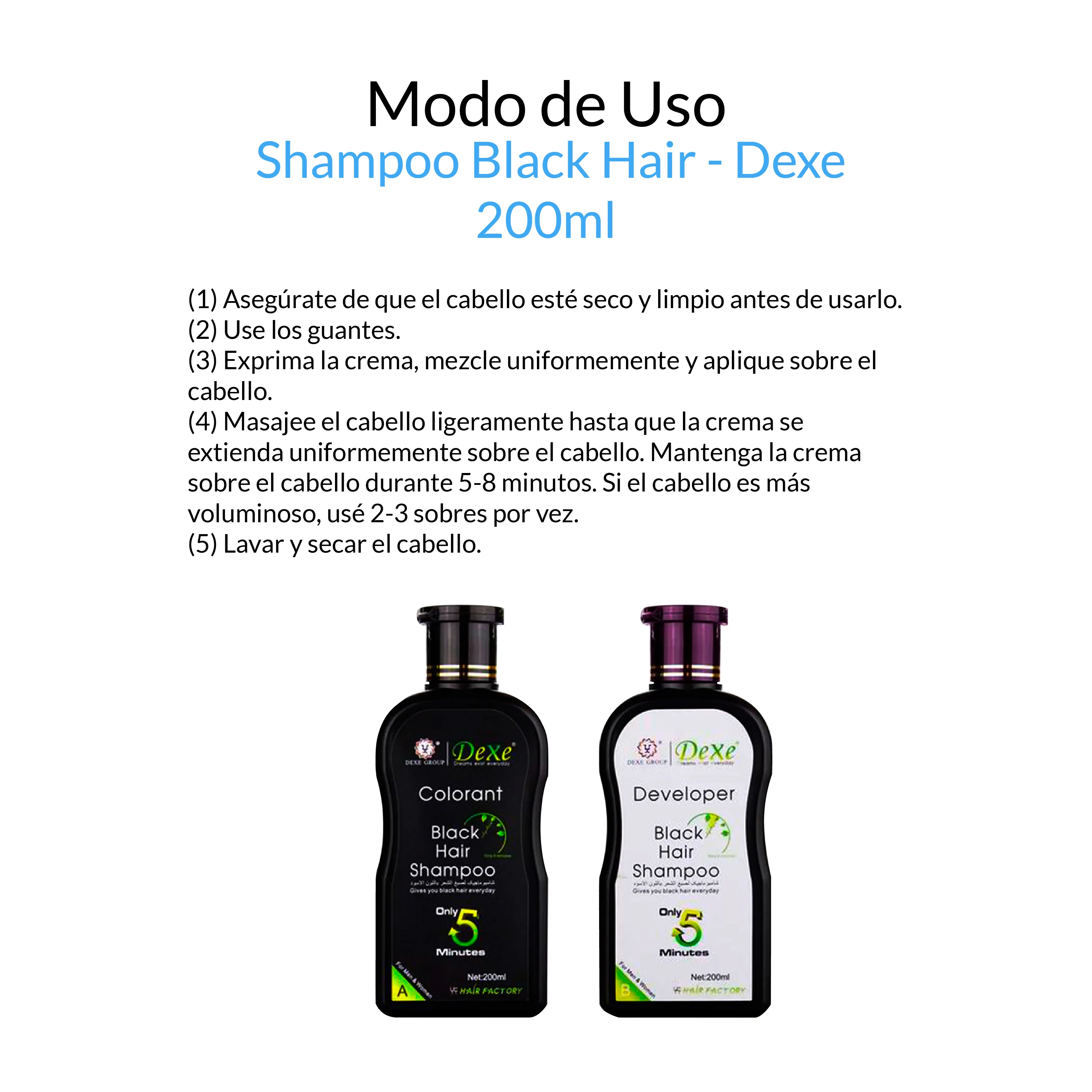 DEXE Shampoo - Black Hair 200ml - Image 5