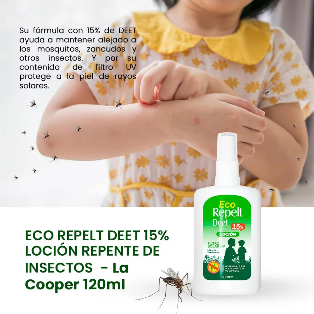 Eco Repelt Deet 15% Loción 120ml - La Cooper - Image 3