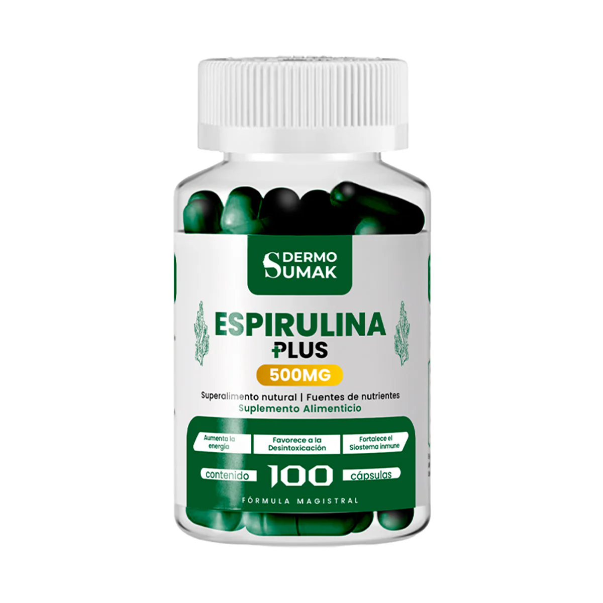 Espirulina Plus+ 500mg Dermo Sumak - Image 4