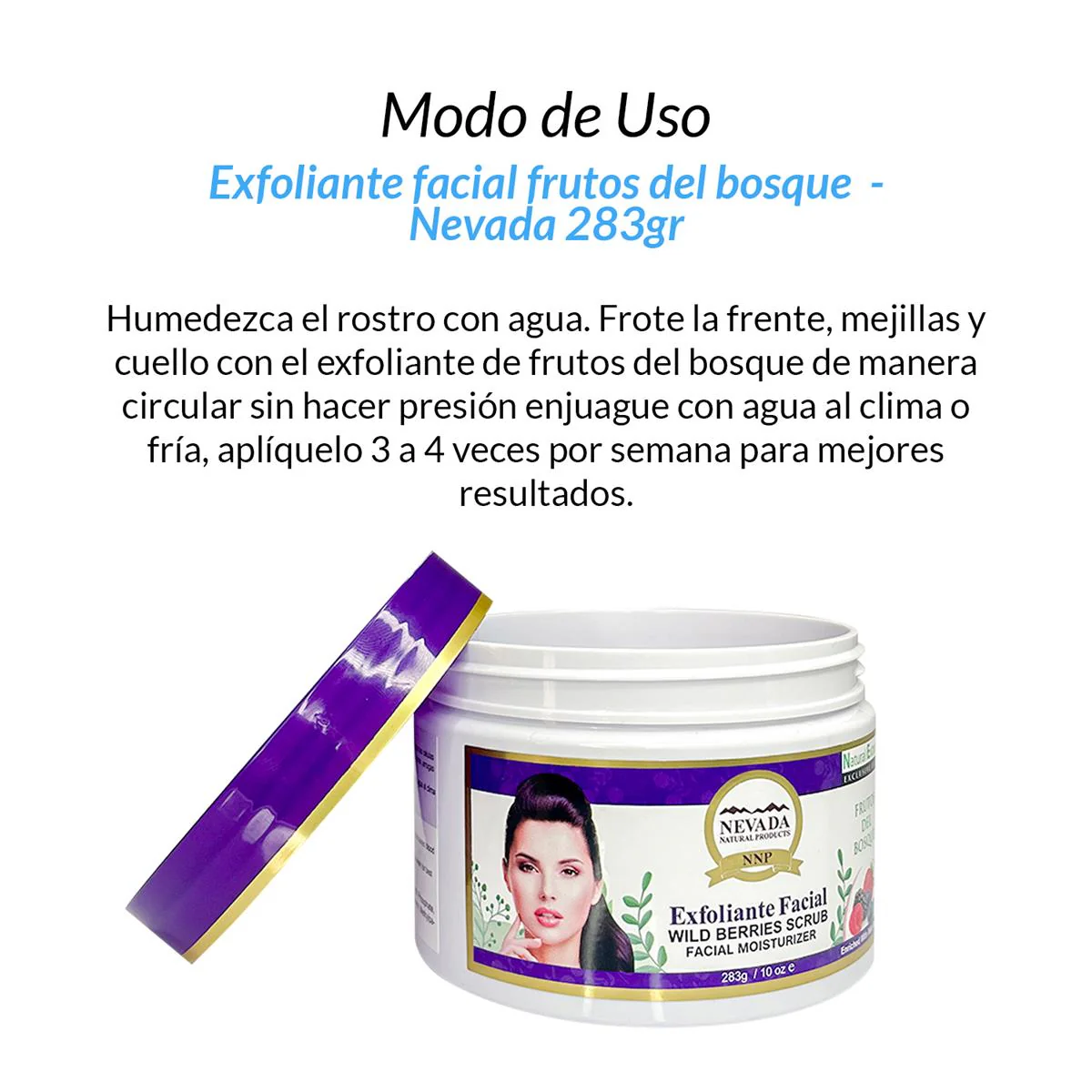 Exfoliante facial frutos del bosque 283g - Nevada. - Image 3