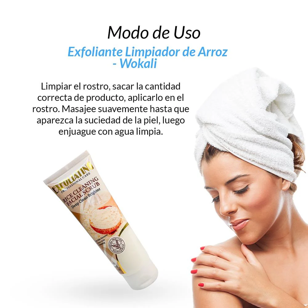 FRUIT OF THE WOKALI – EXFOLIANTE FACIAL SUAVE, HIDRATANTE Y NUTRITIVO – RICE CLEANING FACIAL EXFOLIANTE 120ML - Image 3
