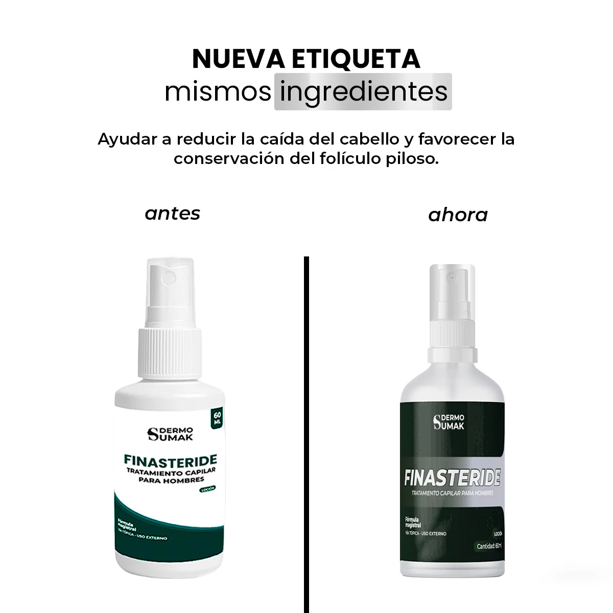 Finasteride 1% - Loción Tratamiento Capilar para Hombres 60ml - DERMOSUMAK - Image 2