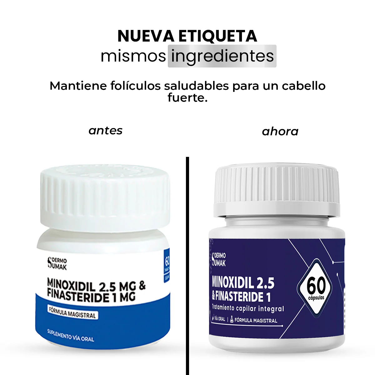 Finasteride 1 mg & Minoxidil 2.5 mg x 60 Cápsulas- Dermo Sumak - Image 2