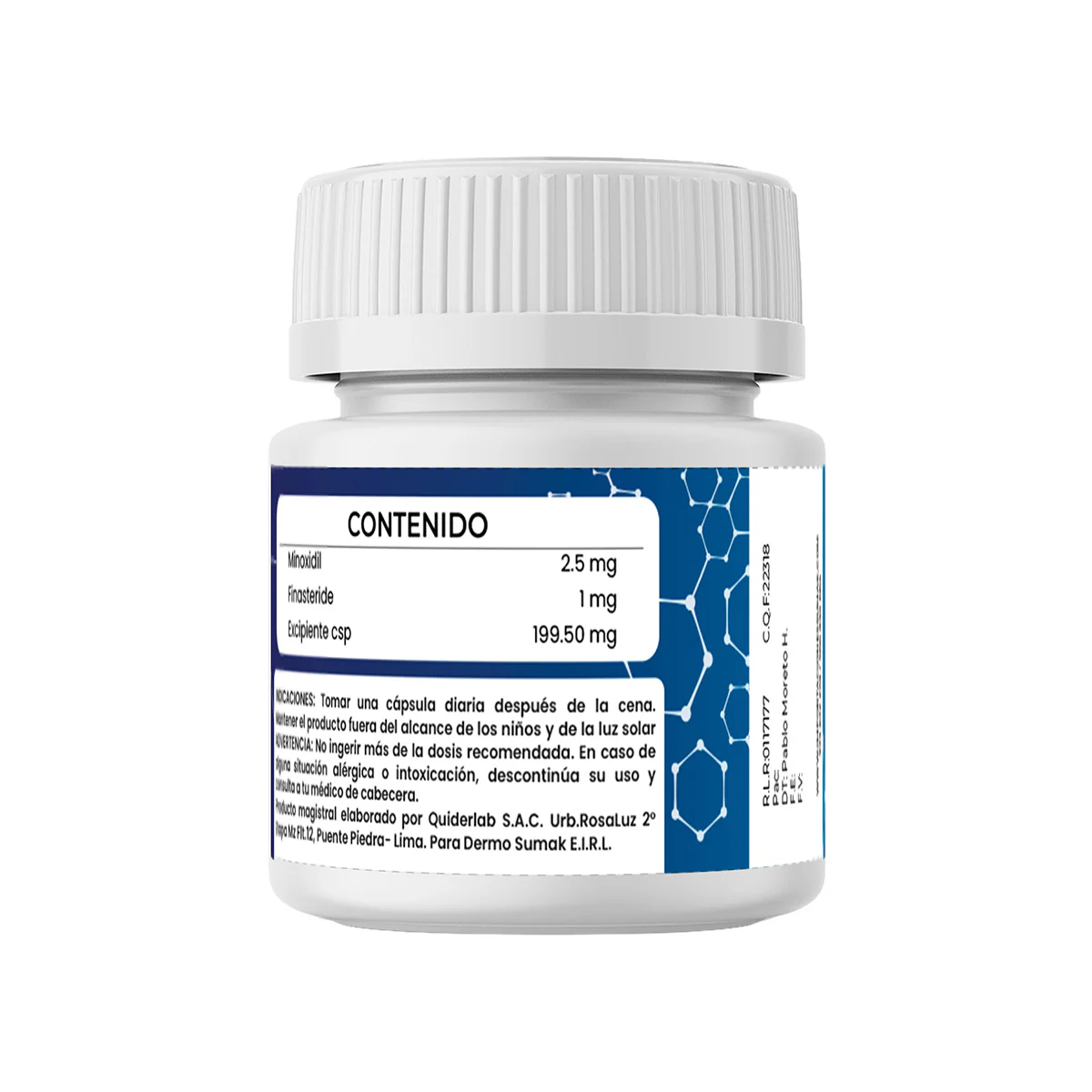 Finasteride 1 mg & Minoxidil 2.5 mg x 60 Cápsulas- Dermo Sumak - Image 4