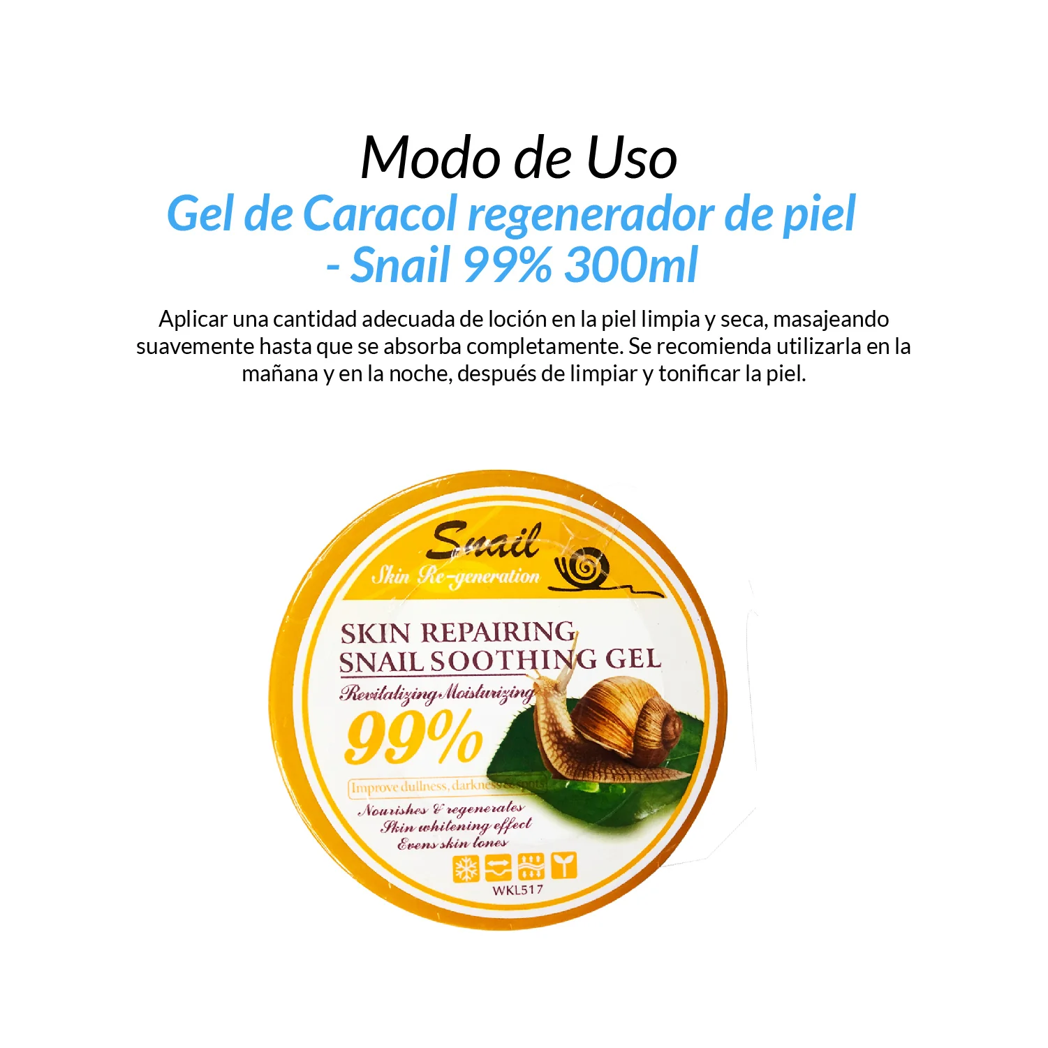 FRUIT OF THE WOKALI – GEL REGENERADOR DE CARACOL 99% – 300ML - Image 4