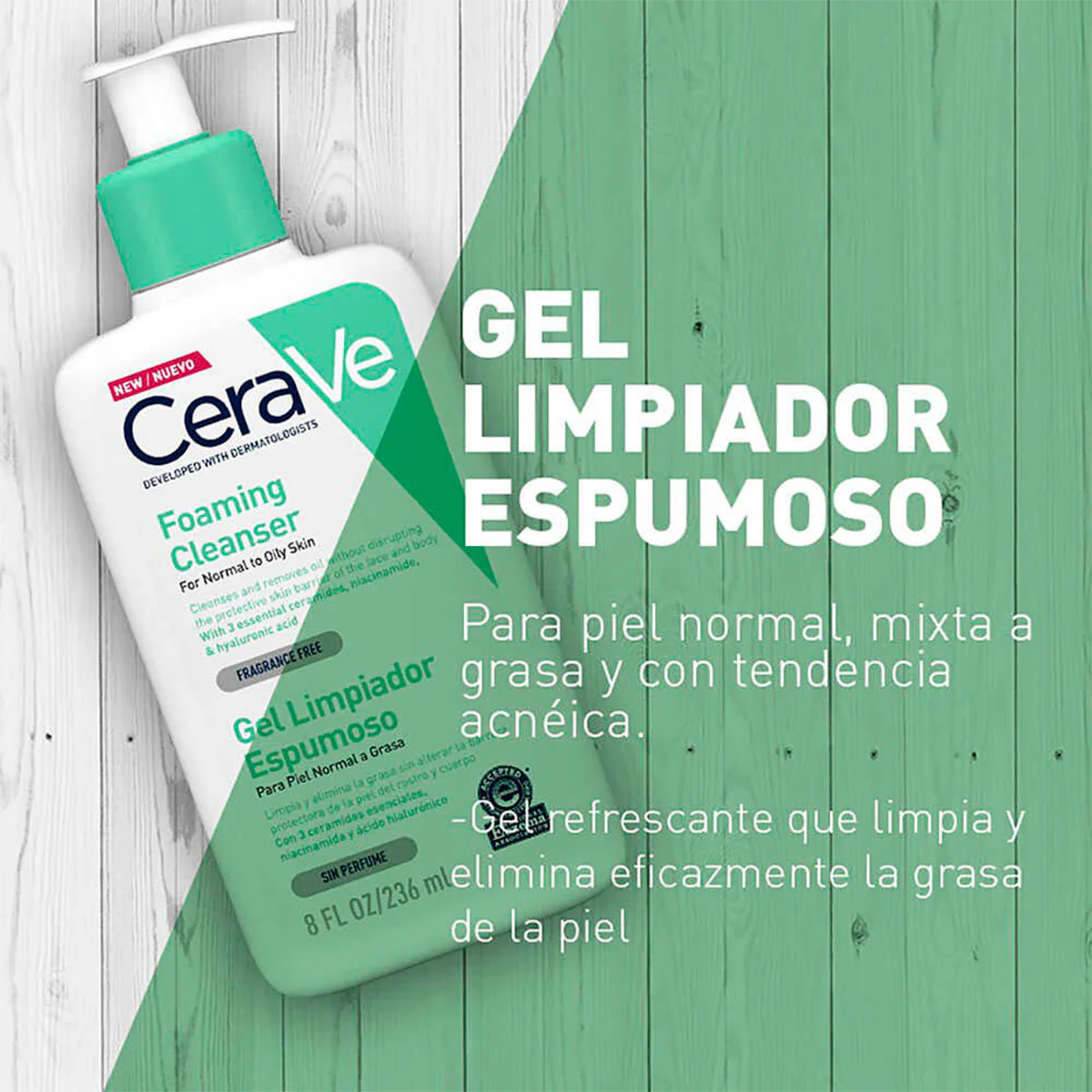 Gel Limpiador Espumoso Foaming Cleanser 236ml - CeraVe - Image 5