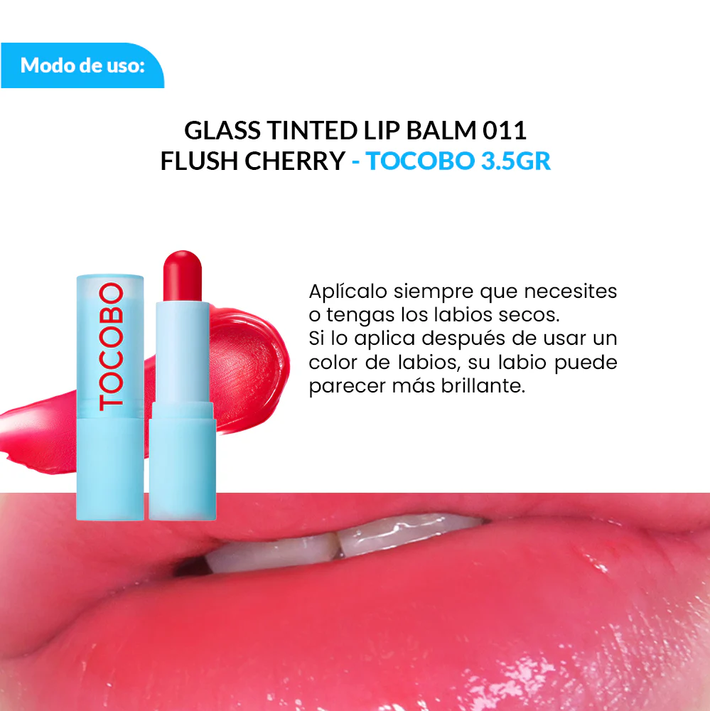 TOCOBO – Bálsamo Labial – Glass Tinted Lip Balm Flush Cherry 3.5gr - Image 3