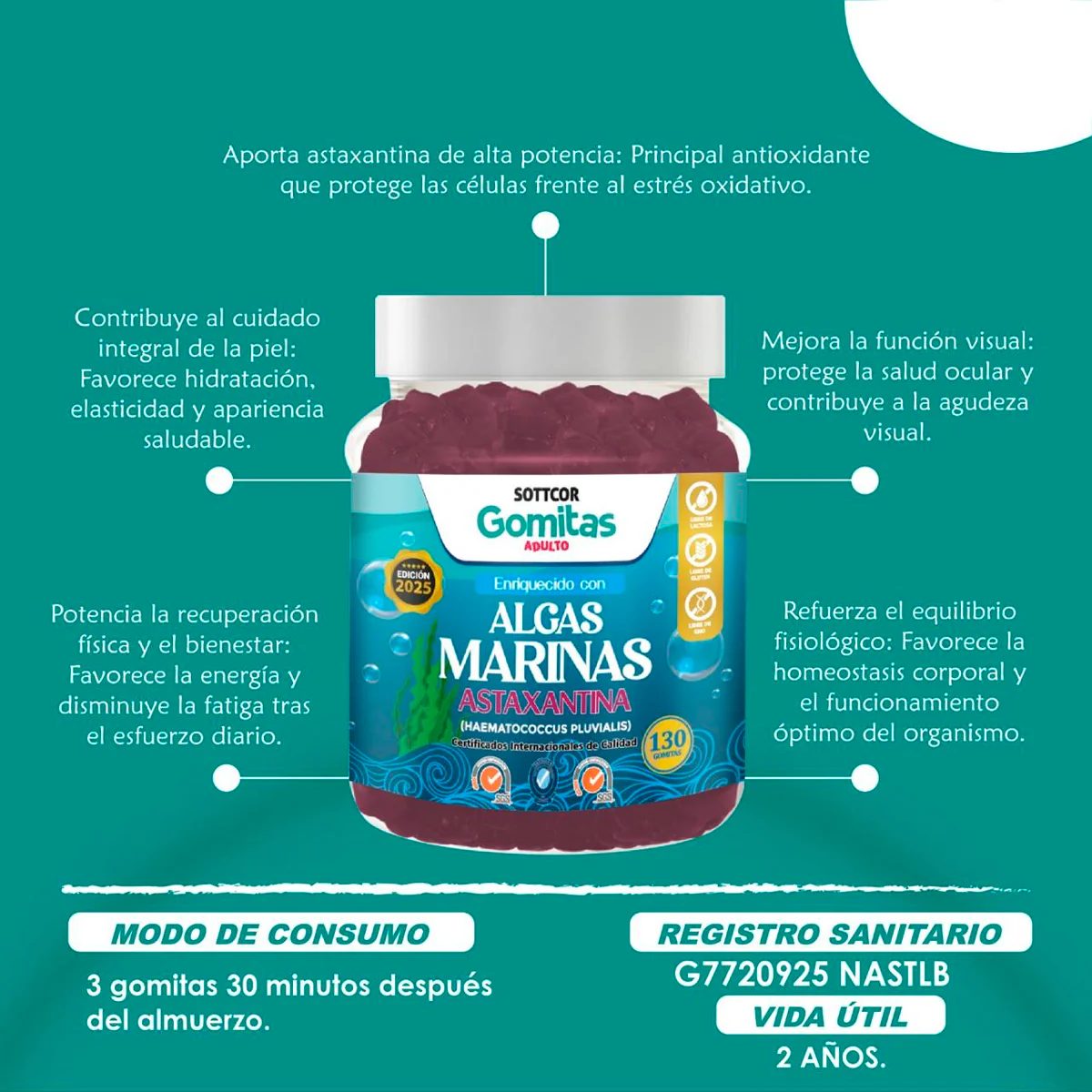 Gomitas de Algas Marinas - Astaxantina - SOTTCOR - Image 3