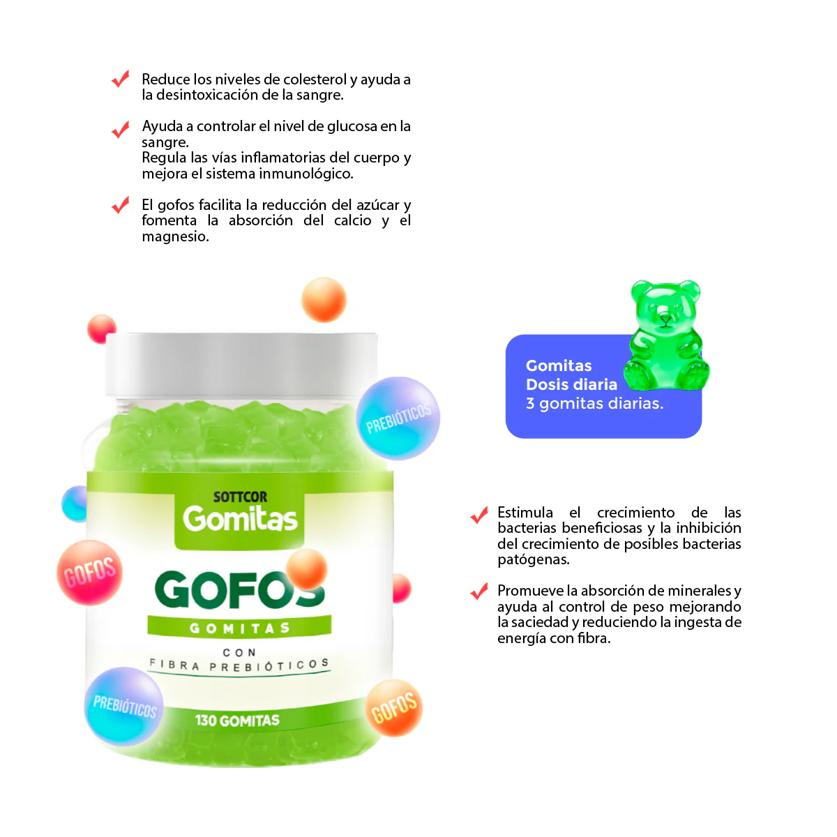 GOMITAS GOFO CON FIBRA PREBIOTICOS ADULTO - SOTTCOR - Image 2