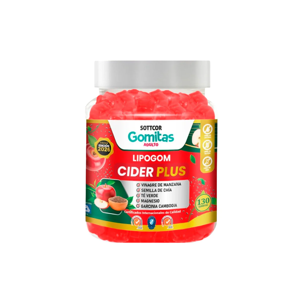 Gomitas para Adultos Lipogom Cider plus 130 Gomitas Sottcor - Image 2