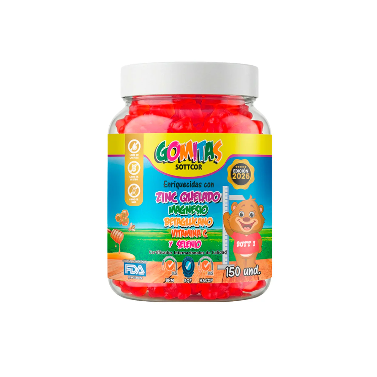 Gomitas para Niños Zinc Quelado 150 Gomitas Sottcor - Image 3