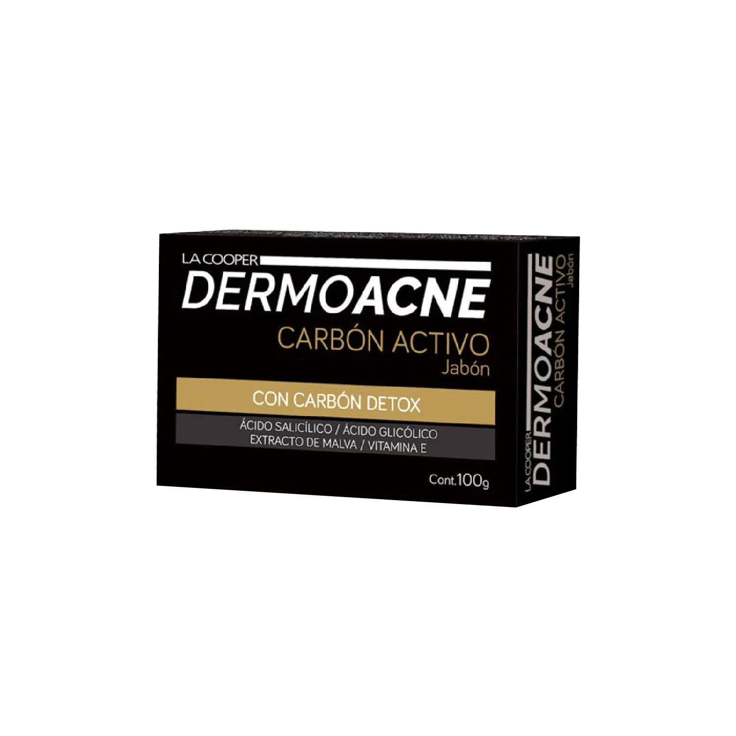 La Cooper – Jabón Dermoacne Carbón Activo con Ácido Hialurónico – 100g - Image 2