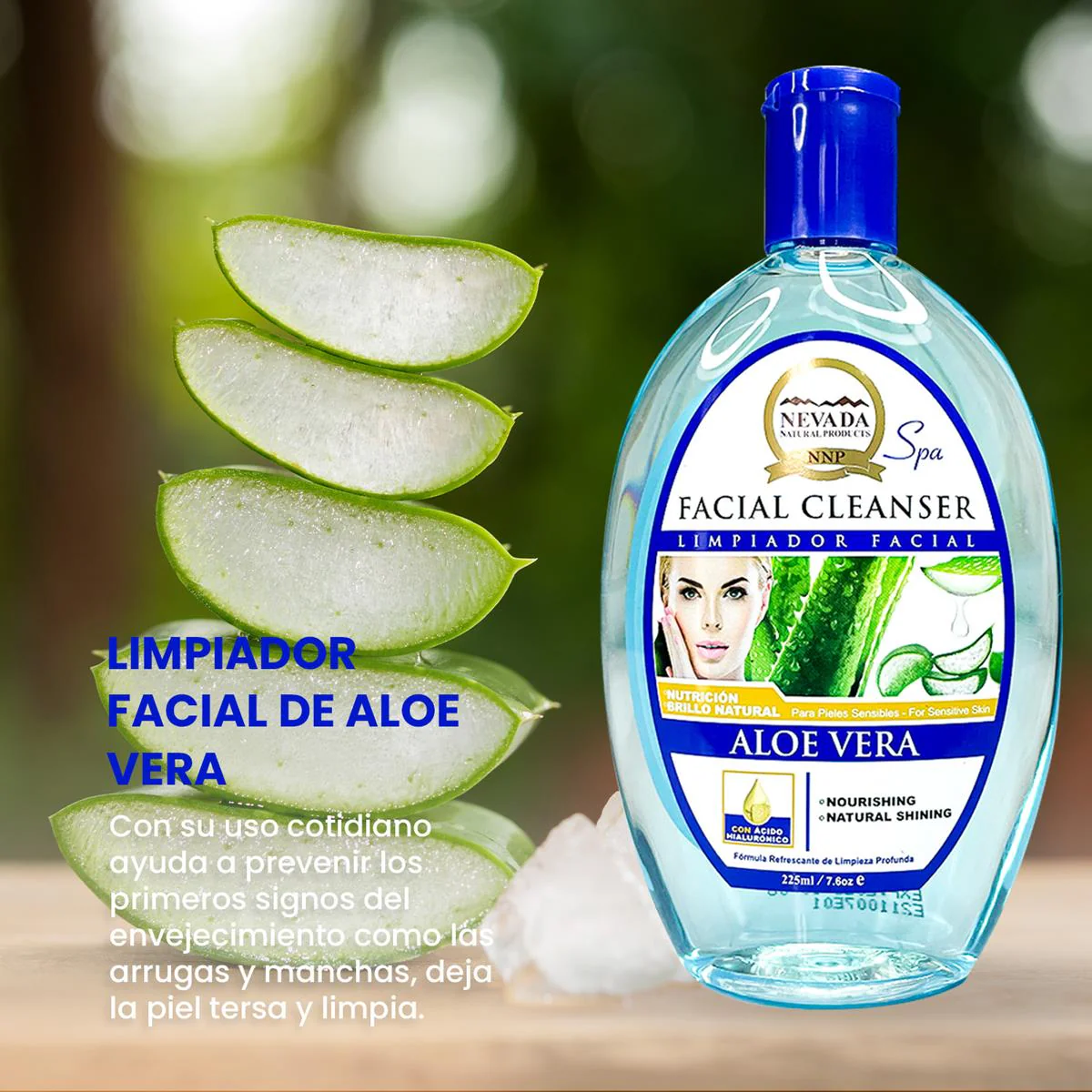 Limpiador facial de aleo vera 225ml - Nevada - Image 2