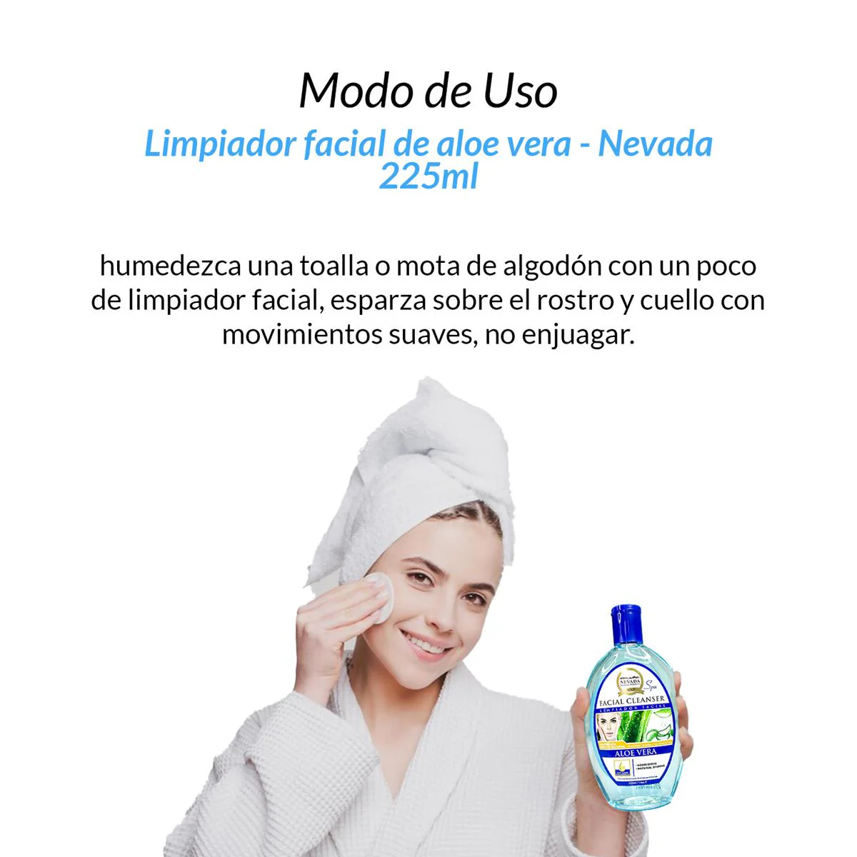 Limpiador facial de aleo vera 225ml - Nevada - Image 3