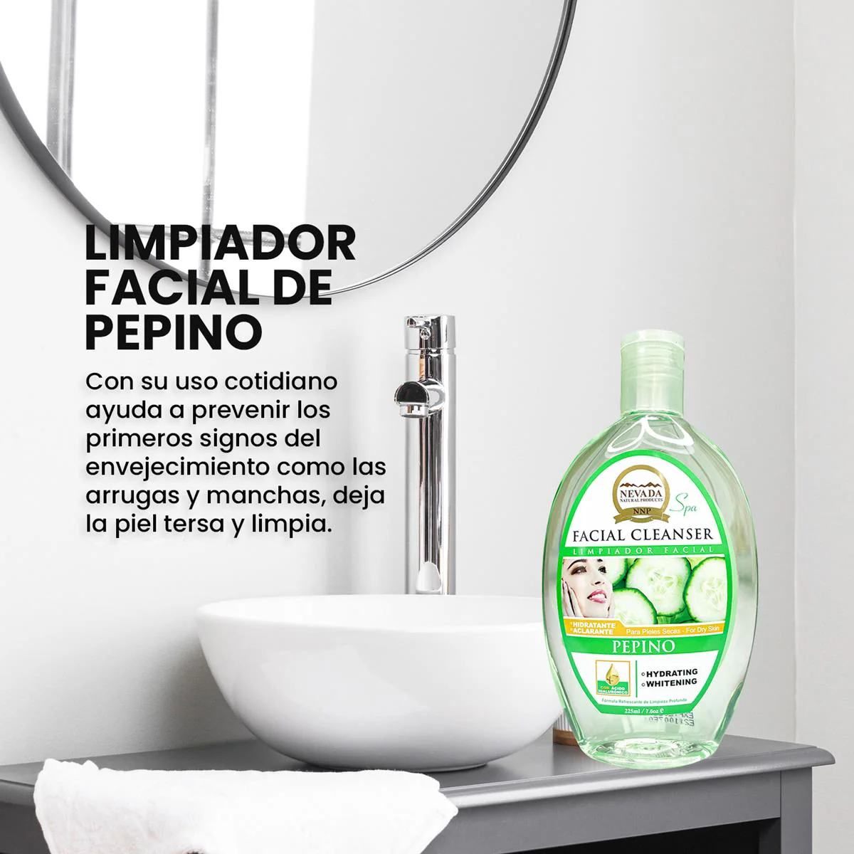 Limpiador facial de pepino 225ml - Nevada - Image 2