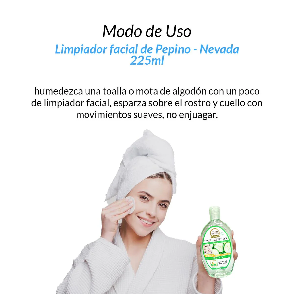 Limpiador facial de pepino 225ml - Nevada - Image 3