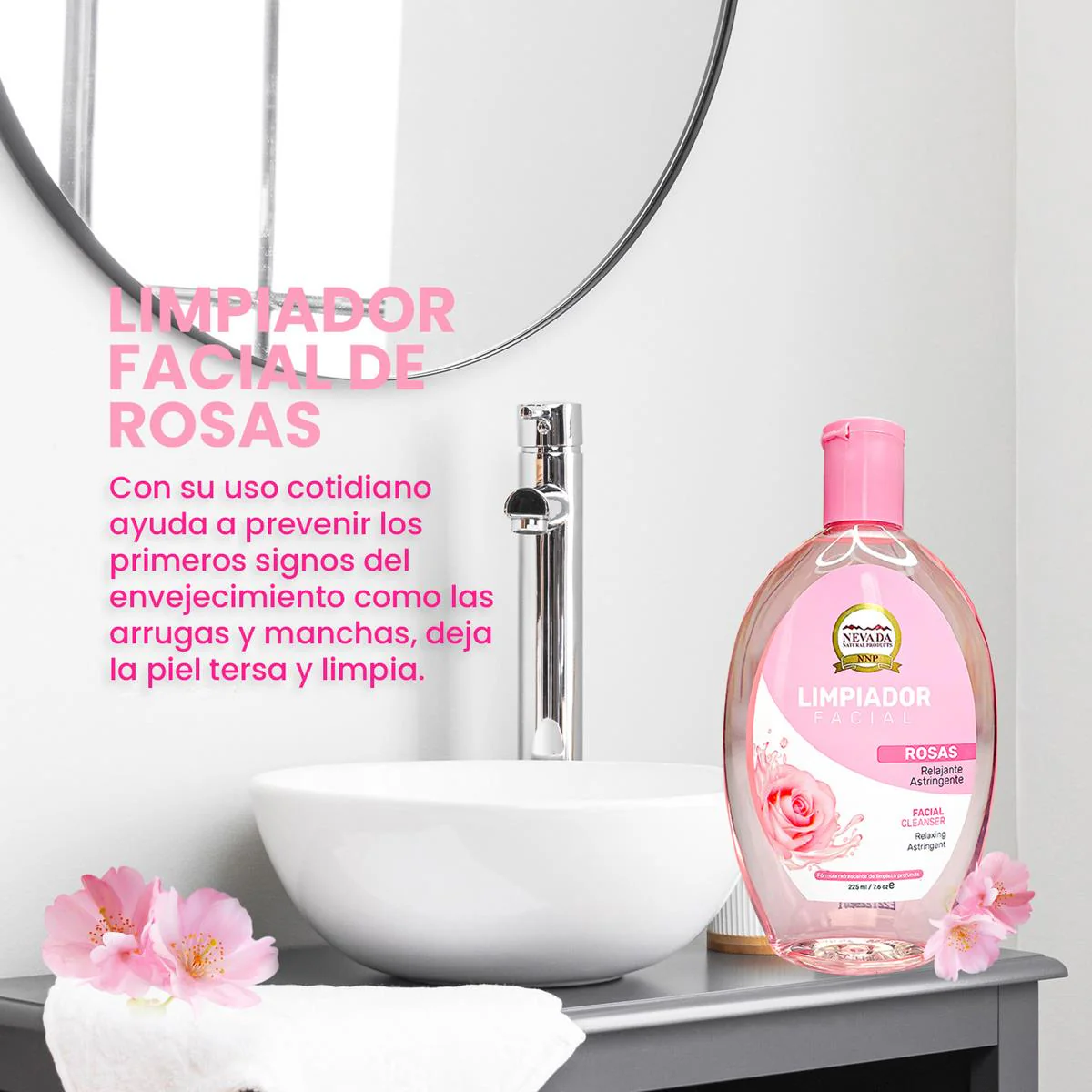 Limpiador facial de rosas 225ml - Nevada - Image 2