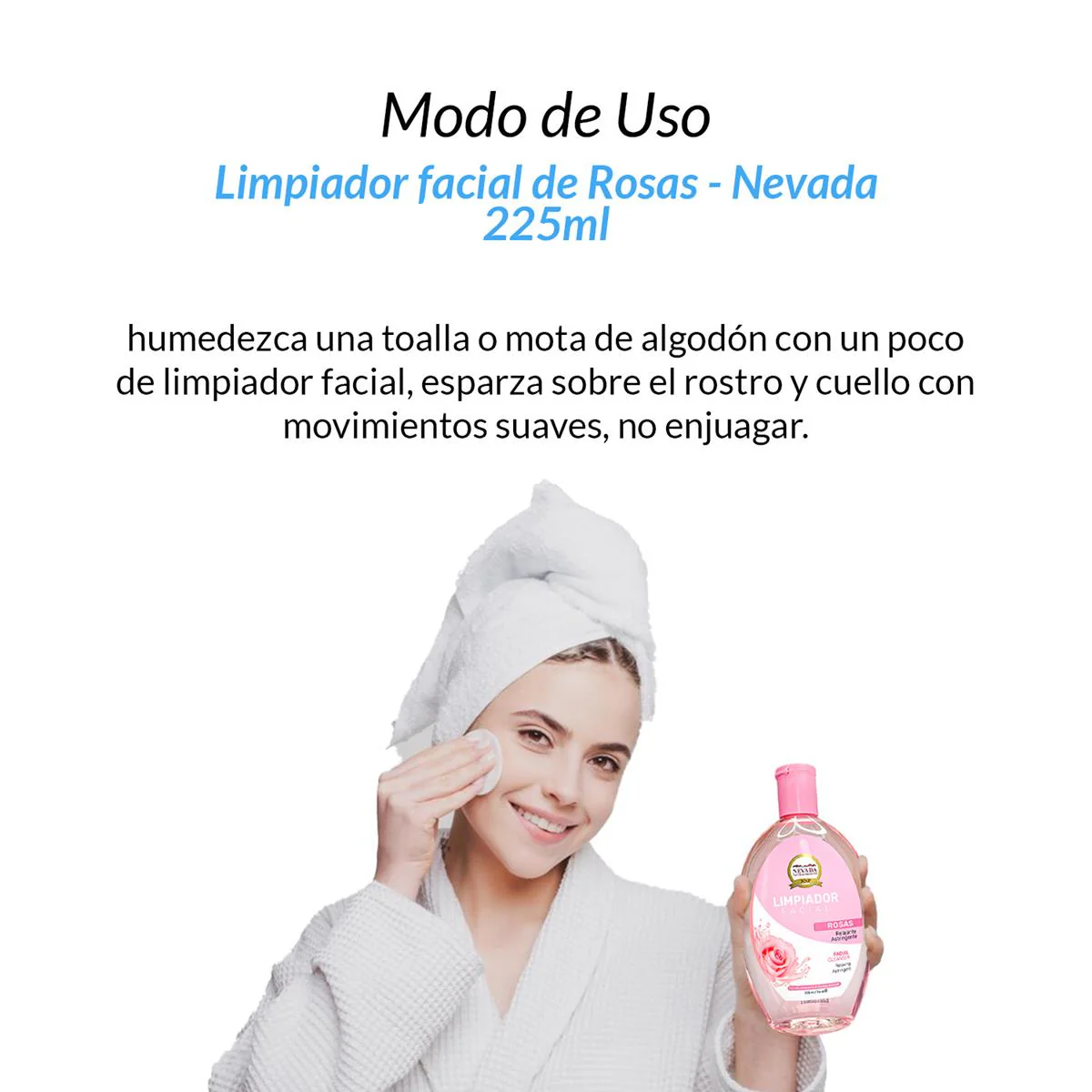 Limpiador facial de rosas 225ml - Nevada - Image 3