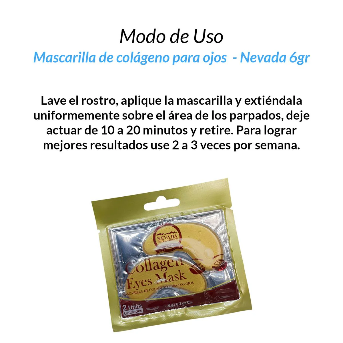 Mascarilla de colágeno para ojos 6g - Nevada - Image 3