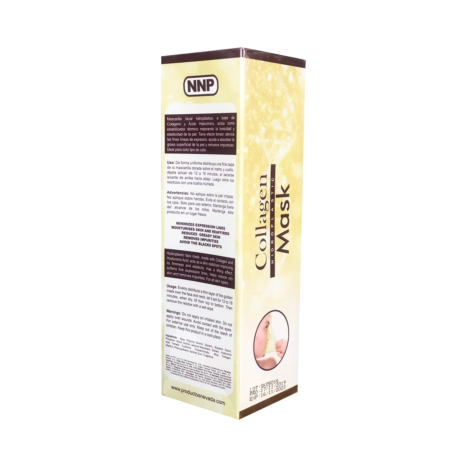 Mascarilla Hidroplastica de Colageno Nevada Products 120g - Image 3