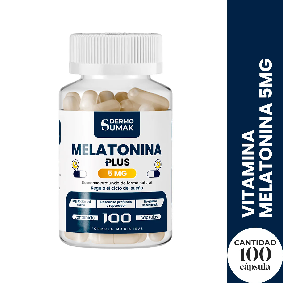 DERMO SUMAK – MELATONINA 5 MG PLUS – 100 CÁPSULAS