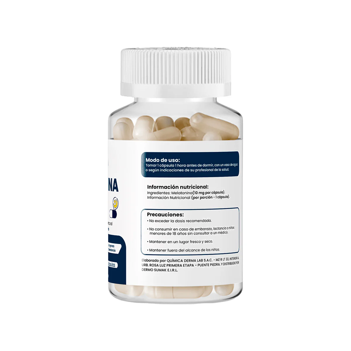 DERMOSUMAK – MELATONINA 10MG PLUS – 100 CÁPSULAS - Image 2